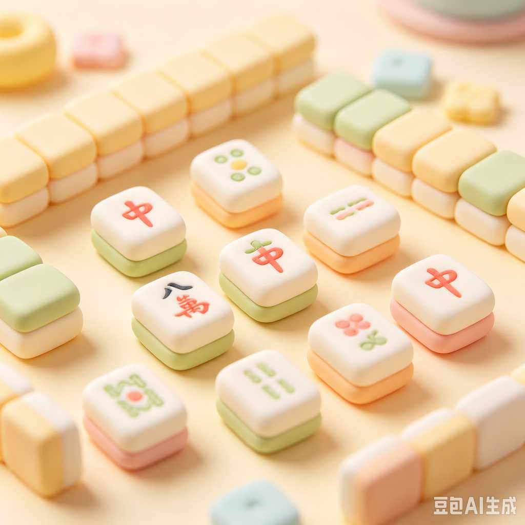 simple text mahjong tiles